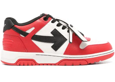 Pre-owned Off-white Men's Off Out Of Office Ooo Low Tops ( Sole) Sneakers In Red/black/white