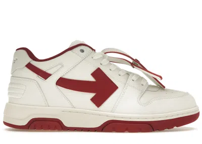 Pre-owned Off-white Men's Off Out Of Office Ooo Low Tops Tag Sneakers In White/red
