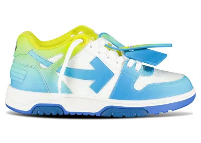 Pre-owned Off-white Men's Off Out Of Office Ooo Low Tops Yellow Gradient Sneakers In Lightin Blue/light Blue/white In Multi