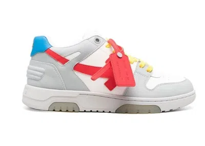 Pre-owned Off-white Men's Off Out Of Office Ooo Low Tops Yellow Sneakers In White/grey/red