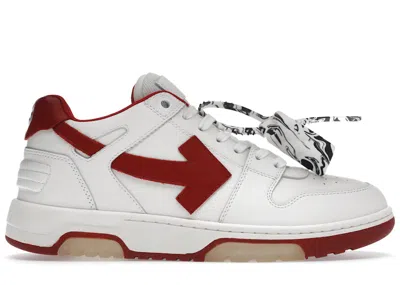 Pre-owned Off-white Men's Off Out Of Office Sneakers In White/red In Multi