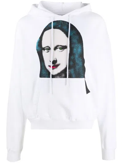 Pre-owned Off-white Men's Off Oversize Fit Monalisa Hoodie In White/black In Multi