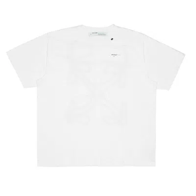 Pre-owned Off-white Men's Off Oversized Abstract Arrows Embroidered T-shirt In White/black In Multi