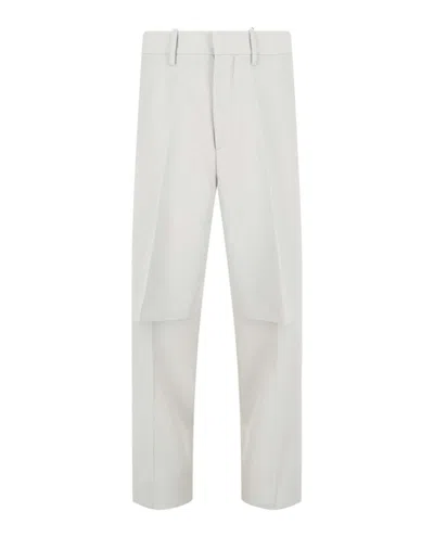Pre-owned Off-white Men's Off Panama Doublelayered Trousers In White