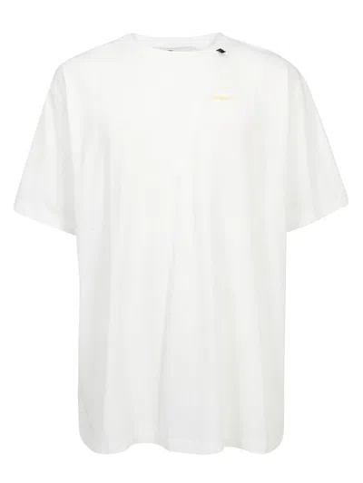 Pre-owned Off-white Men's Off Slim Fit Acrylic Arrows Short Sleeve T-shirt In White/yellow