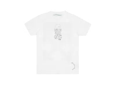 Pre-owned Off-white Men's Off Slim Fit Dripping Arrows T-shirt In White/black