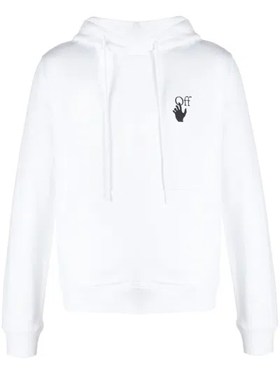 Pre-owned Off-white Men's Off Slim Fit Pascal Arrow Hoodie In White/black