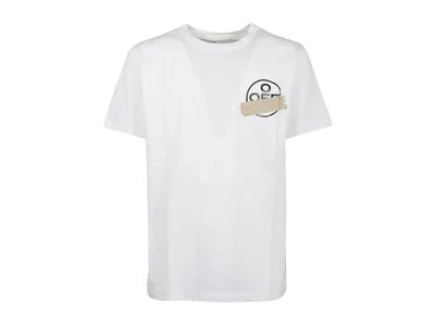 Pre-owned Off-white Men's Off Slim Fit Tape Arrows T-shirt In White/beige In Multi