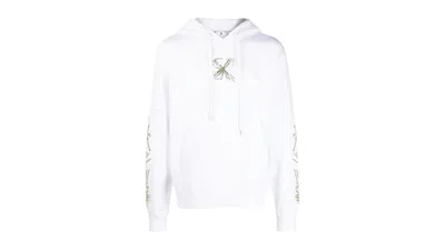 Pre-owned Off-white Men's Off Splash Arrow Skate Fit Hoodie In White
