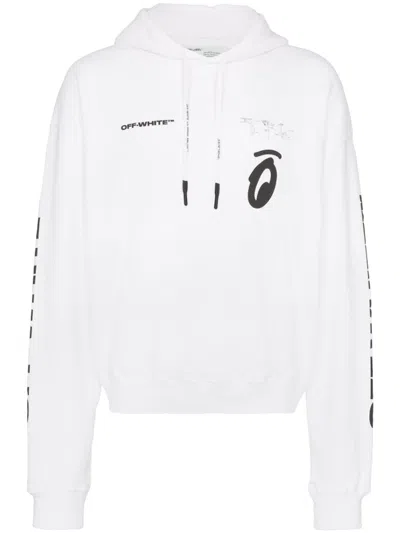 Pre-owned Off-white Men's Off Splitted Arrows Hoodie In White/black