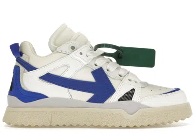 Pre-owned Off-white Men's Off Sponge Mid Top Sneakers In White/blue