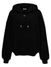 Off-white Hooded Sweatshirt Featuring Graphic Print In Black