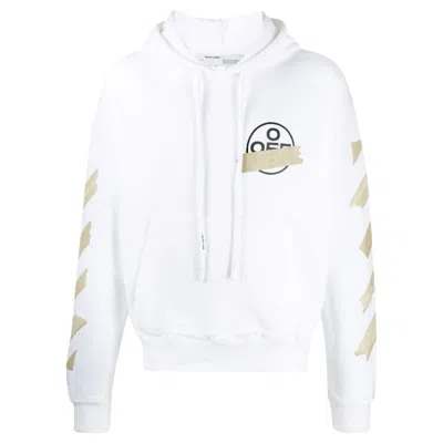 Pre-owned Off-white Men's Off Tape Diag Arrows Hoodie In White/beige