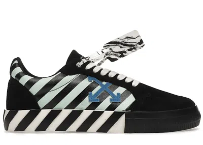 Pre-owned Off-white Men's Off Vulc Low Arrow Sneakers In Black/blue/white In Multi