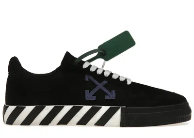 Pre-owned Off-white Men's Off Vulc Low Canvas (ss22) Sneakers In White/black/dark Blue