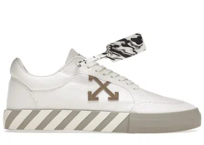 Pre-owned Off-white Men's Off Vulc Low Eco Canvas Sneakers In White/grey In Gray