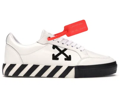 Pre-owned Off-white Men's Off Vulc Low Leather Fw19 Sneakers In White
