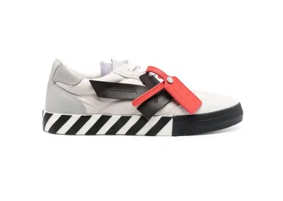 Pre-owned Off-white Men's Off Vulc Low Logo Patch Sneakers In White/black In Multi