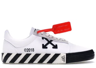 Pre-owned Off-white Men's Off Vulc Low (updated Stripes) Sneakers In White/black