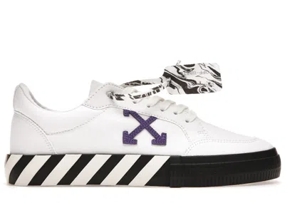 Pre-owned Off-white Men's Off Vulc Lowss21 Sneakers In White/black/purple
