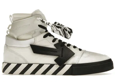 Pre-owned Off-white Men's Off Vulcanized Hi Top Sneakers In White/black
