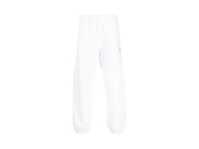 Pre-owned Off-white Men's Off Wave Outl Diag Slim Sweatpants In White