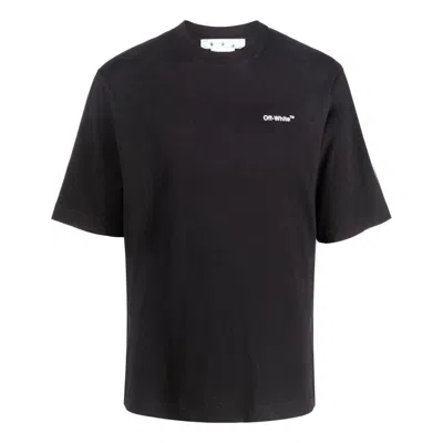 Off-white Men's  Alphabet Character Printing Casual Straight Short Sleeve White T-shirt