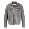 Off-white Men's  Arrow Denim Jacket Gray