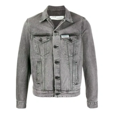 Off-white Men's  Arrow Denim Jacket Gray