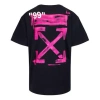 Off-white Men's  Arrow Pattern Short Sleeve Loose Fit Black T-shirt In Black