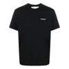 Off-white 'barber Arrow' Black T-shirt With Logo On The Front And Maxi Logo On The Back In Multi