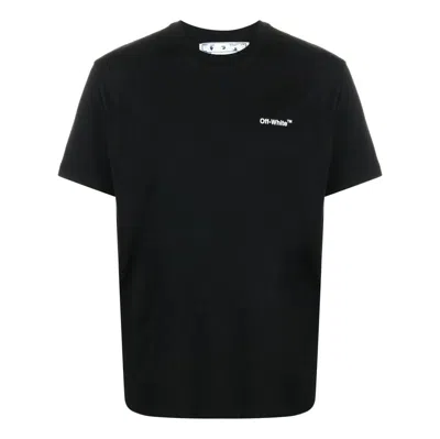 Off-white Men's  Chain Arrow Logo Printing Short Sleeve Casual Version Black T-shirt