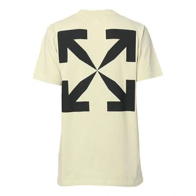 Off-white Men's  C/o Virgil Abloh Arrow Short Sleeve Version Creamy White T-shirt In Neutral