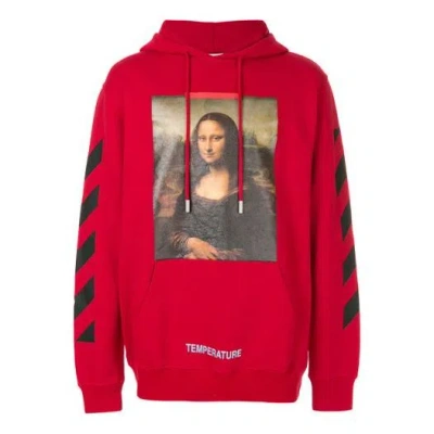 Off-white Men's  C/o Virgil Abloh Painting Mona Lisa Jacket Loose Fit Red