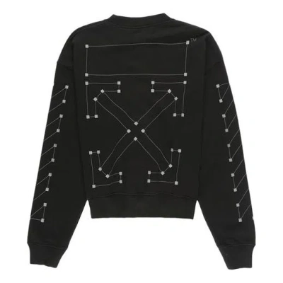 OFF-WHITE MEN'S OFF-WHITE COTTON ROUND NECK PULLOVER BLACK
