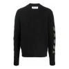 Off-white Arrows Motif Knitted Jumper In Black