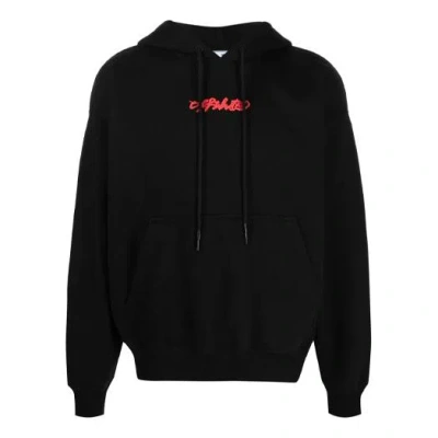 OFF-WHITE MEN'S OFF-WHITE FW21 LOGO ALPHABET ARROW PATTERN PRINTING PULLOVER LOOSE FIT BLACK