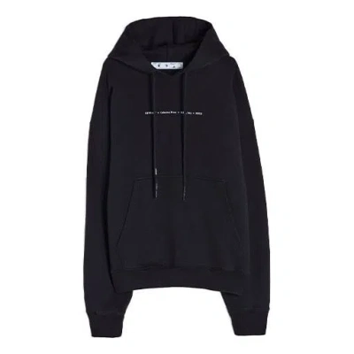 Off-white Men's  Fw21 Logo Pattern Printing Long Sleeves Pullover Loose Fit Black