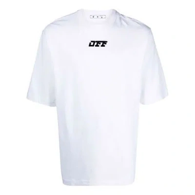 Off-white Men's  Fw21 Logo Round Neck Short Sleeve Loose Fit White T-shirt