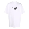 Off-white Men's  Fw21 Round Neck Arrow Pattern Printing Short Sleeve Loose Fit White T-shirt In White