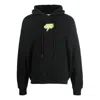 Off-white Logo Printed Drawstring Hoodie In Black