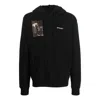 Off-white Caravaggio-print Drawstring Hoodie In Black