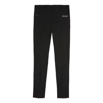 Off-white Men's  Fw22 Solid Color Alphabet Printing Straight-leg Casual Trousers Ordinary Version Bla In Black
