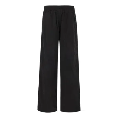 Off-white Men's  Fw22 Solid Color Elastic Waistband Straight-leg Casual Pants/trousers Loose Fit Blac In Black