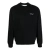 Off-white Men's Cotton Crew-neck Sweatshirt In Black