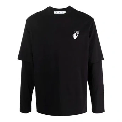 Off-white Men's  Gradient Arrow Long Sleeves Loose Fit Black T-shirt
