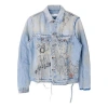 Off-white Men's  Graffiti Denim Blue Jacket