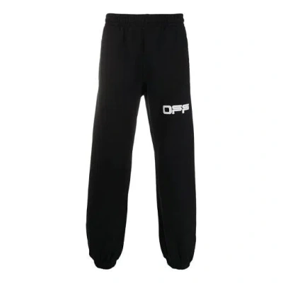 Off-white Men's  Logo Pattern Printing Bundle Feet Sports Pants/trousers/joggers Black