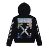 Off-white Men's  Painting Printing Arrow Pattern Zipper Classic Black