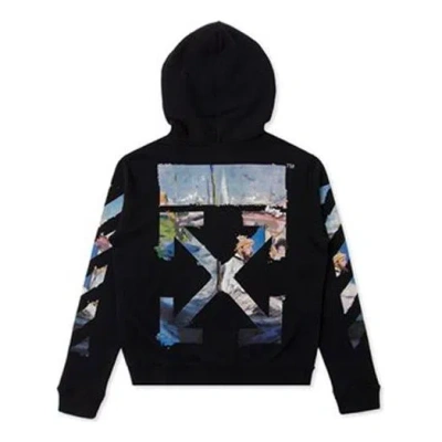Off-white Men's  Painting Printing Arrow Pattern Zipper Classic Black